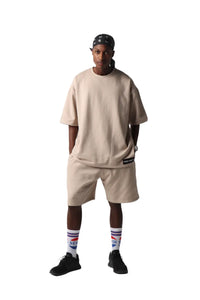 Timeless Beige Outfit Set – T-Shirt & Shorts - Street Society