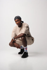 Timeless Beige Outfit Set – T-Shirt & Shorts - Street Society