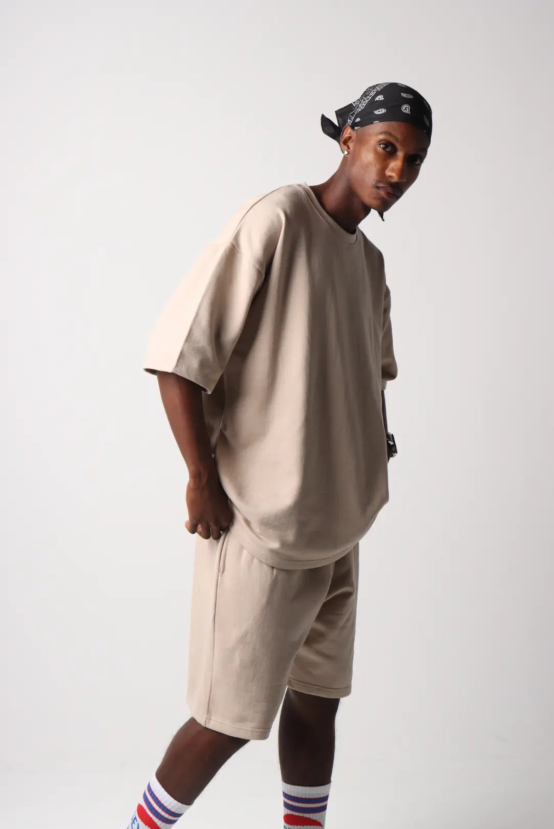 Timeless Beige Outfit Set – T-Shirt & Shorts - Street Society