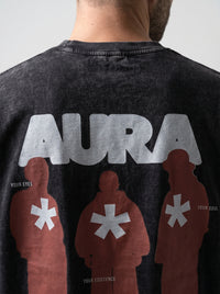 Aura Charcoal - minimalist oversize tee